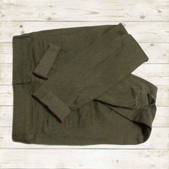 Soho Jeans women Sz 2 Distressed green Nwot - Picture 6 of 12